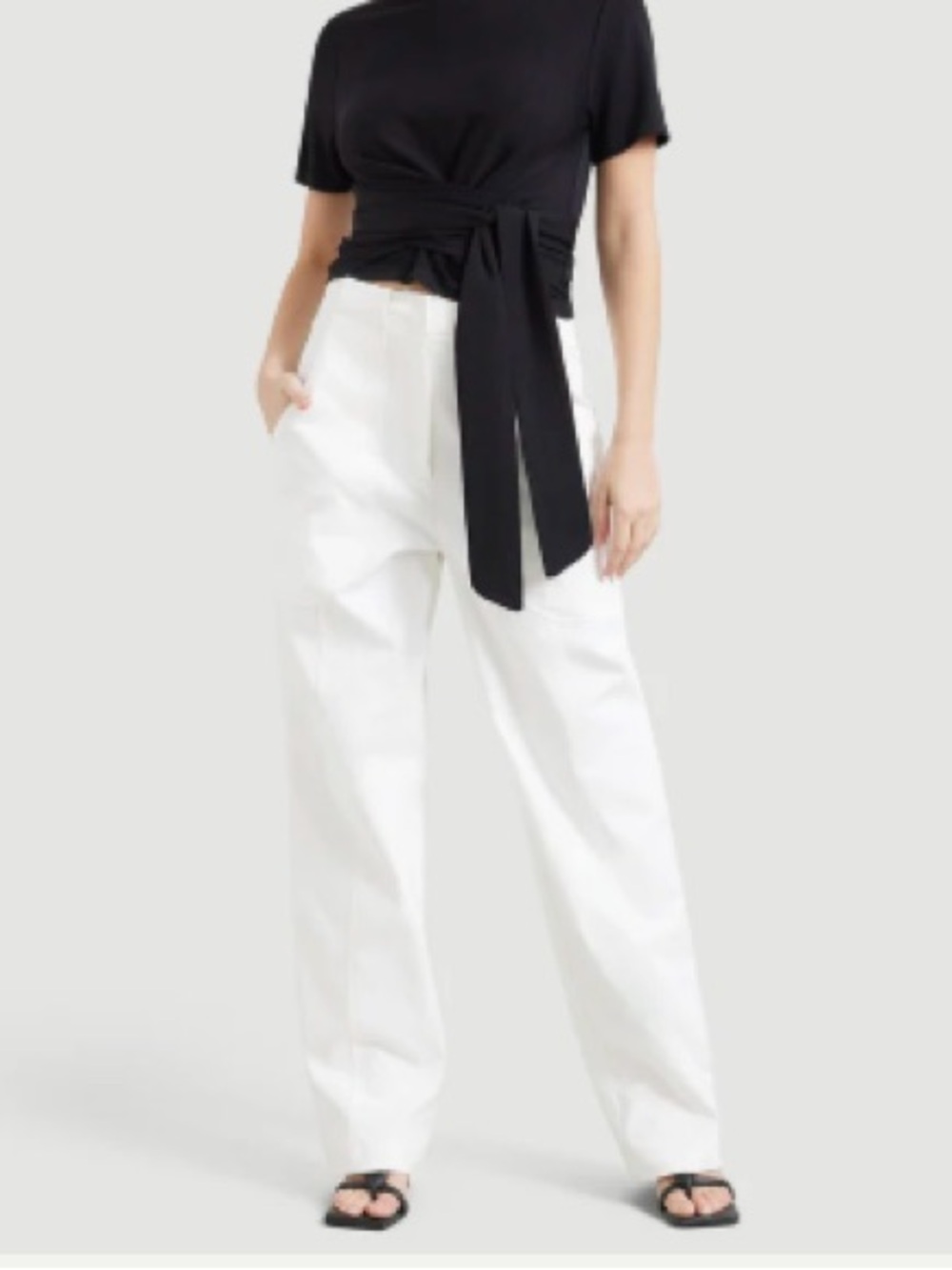 Modern Citizen Freddie Cotton Twill Utility Pant: White